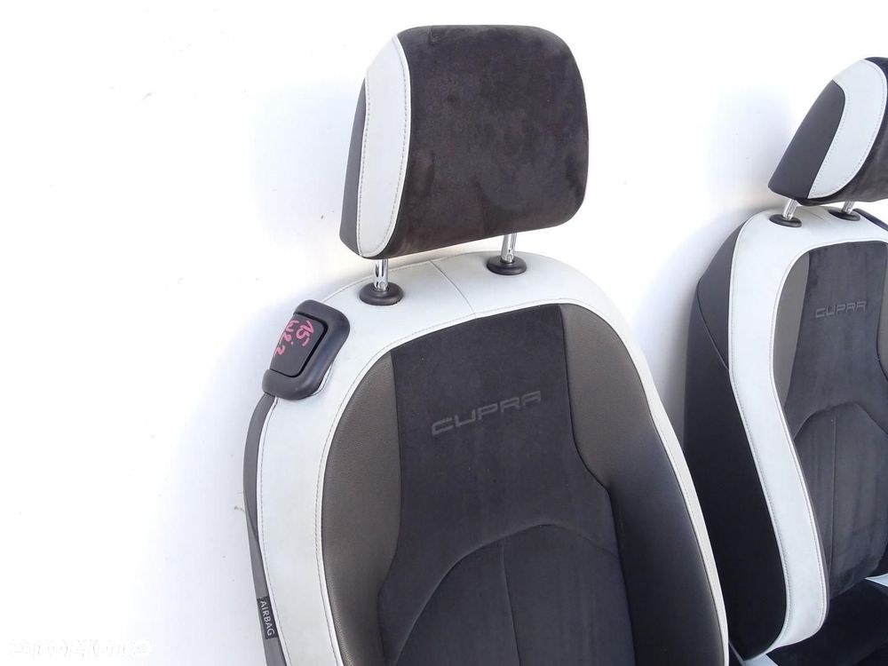 FOTELE FOTEL KOMPLET PÓŁSKÓRA SKÓRA KANAPA SEAT LEON III CUPRA FR 3D - 5