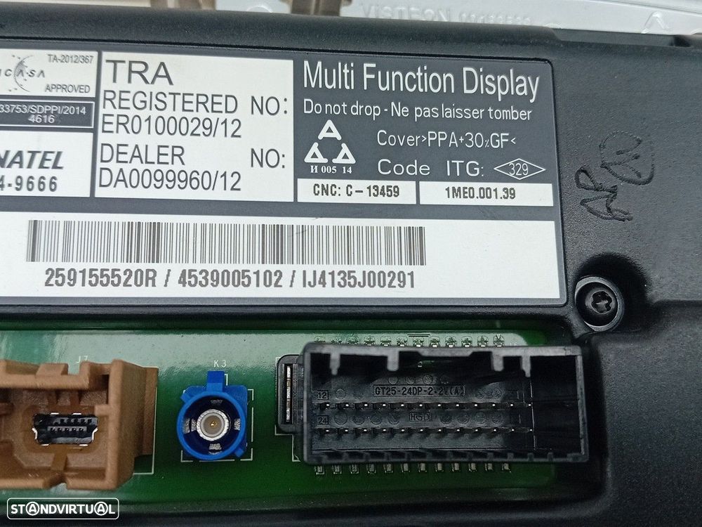 Display / ecrã de informações SMART ForTwo Coupé (453) - 4