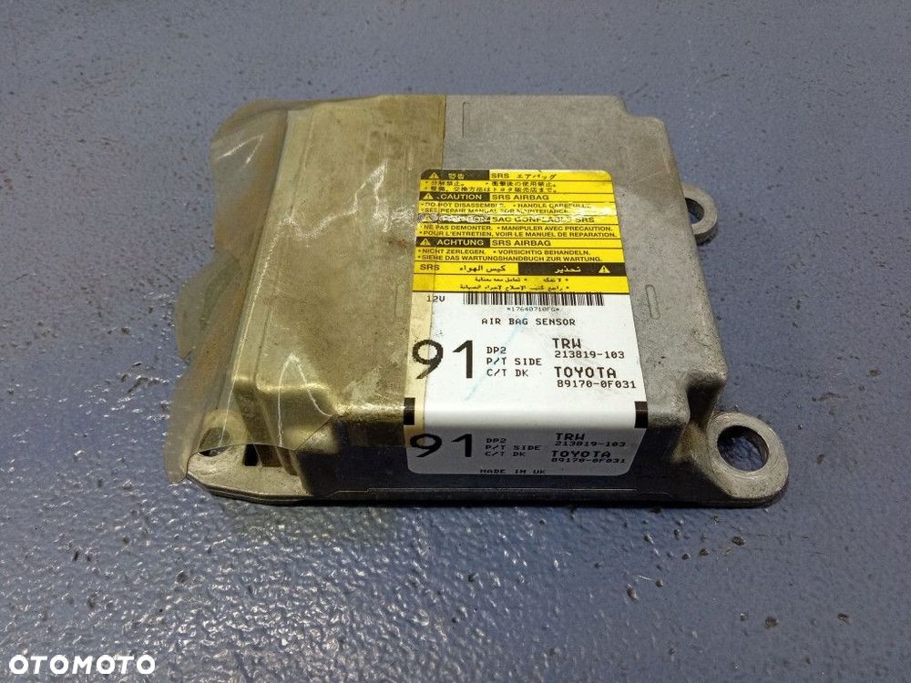 TOYOTA COROLLA VERSO II 04- DESKA KONSOLA PODUSZKI PASY EU KPL - 14
