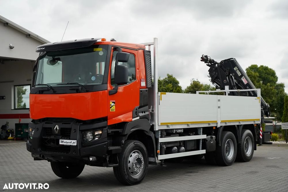 Renault K 380 / 6X4 / LIVRARE 6,2 M / + HIAB 166 ES-4 / CAPACITATE MAXIMĂ DE RIDICARE 6.500 KG / ATINGEREA 12,3 M / ROTATOARE / RADIOCOMANDĂ / IMPORTAT - 8
