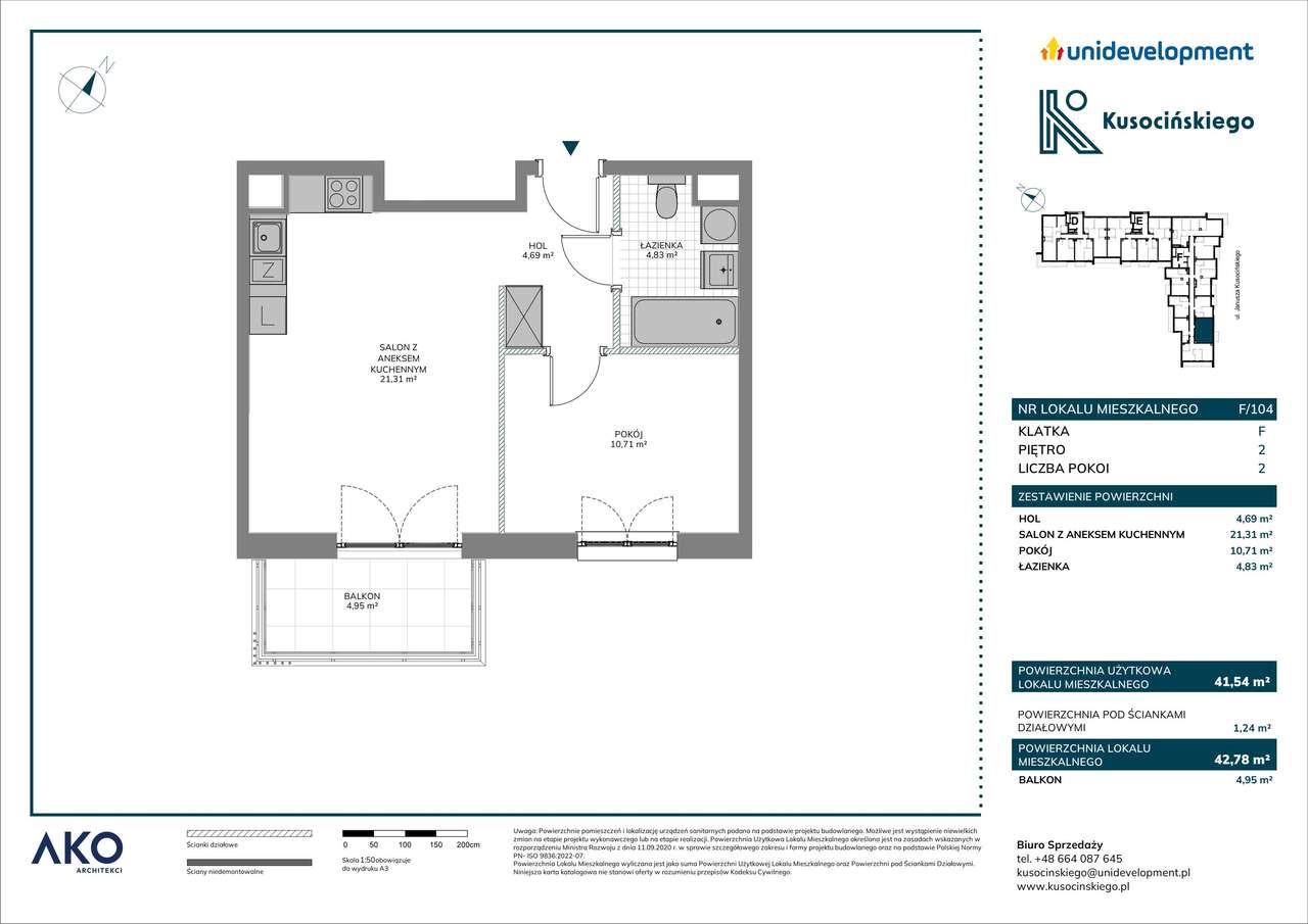 2-pokojowe mieszkanie 41m2 + balkon Bez Prowizji - Pełny obrazek: 2/12