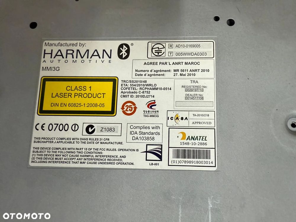 AUDI A5 8T LIFT JEDNOSTKA MULTIMEDIA PANEL MMI 3G HARMAN 8R2035666 - 4