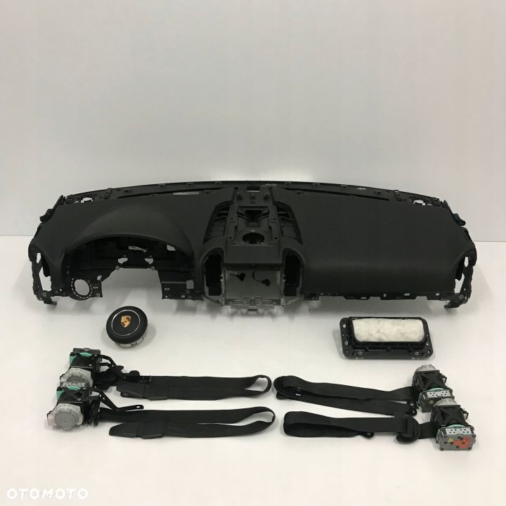 PORSCHE CAYENNE 2 II LIFT DESKA ROZDZIELCZA GUMA KONSOLA KOKPIT PULPIT PODUSZKI AIRBAG AIR BAG PASY KIT SET - 1