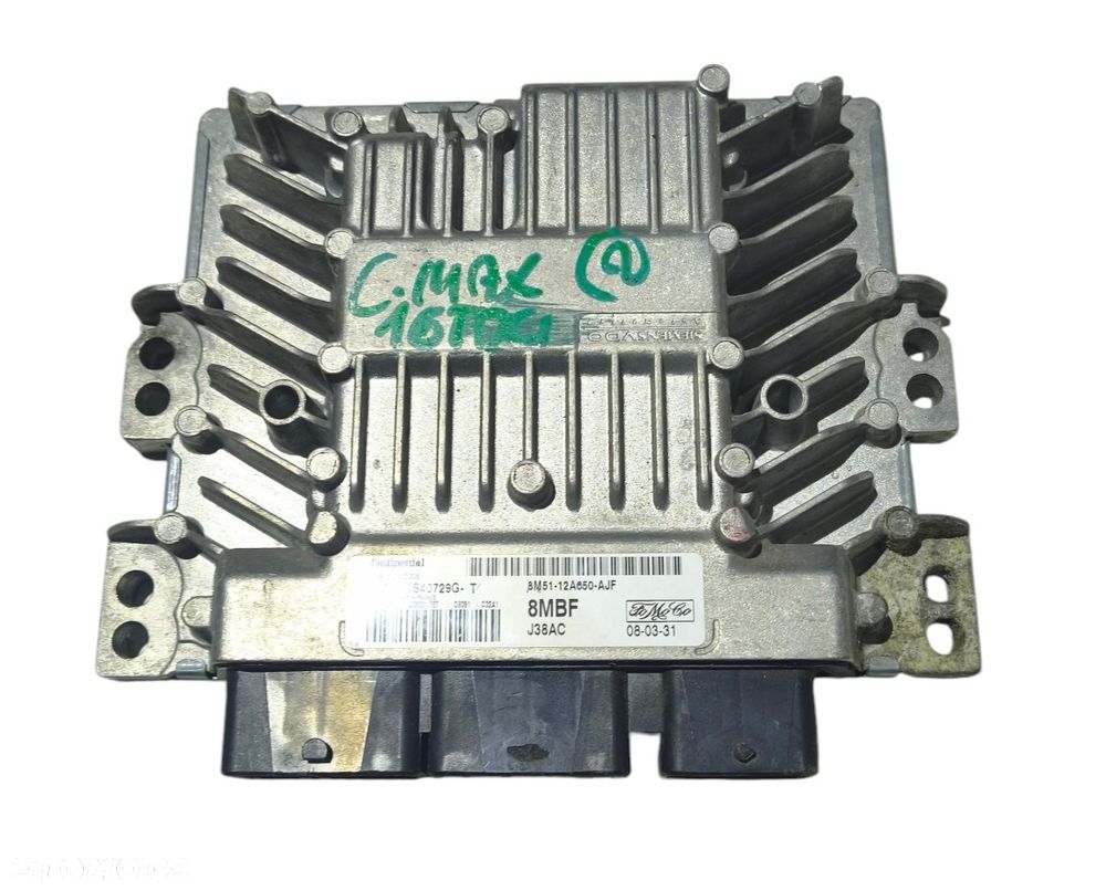 FORD C-MAX MK2 II 08r 1.6 TDCI KOMPUTER STEROWNIK SILNIKA 8M5112A650AJF - 1