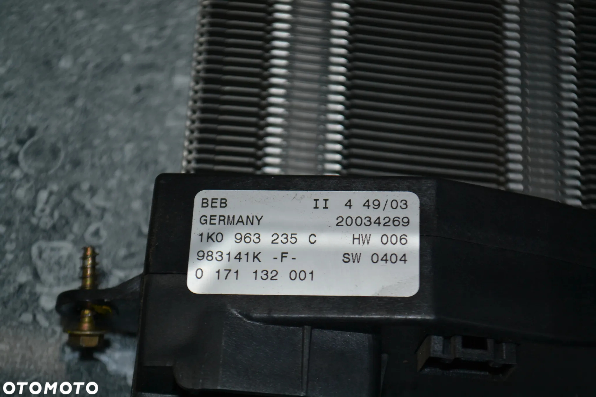 VW AUDI SEAT SKODA NAGRZEWNICA ELEKTRYCZNA WNĘTRZA 1K0963235C 1K0963235E - 8