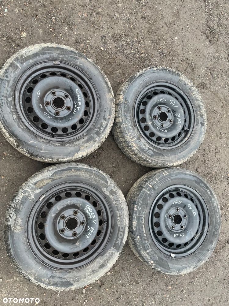 felgi stalowe 15' 5x112 ET47 Skoda Octavia II Audi A3 8P Golf V Touran I - 1