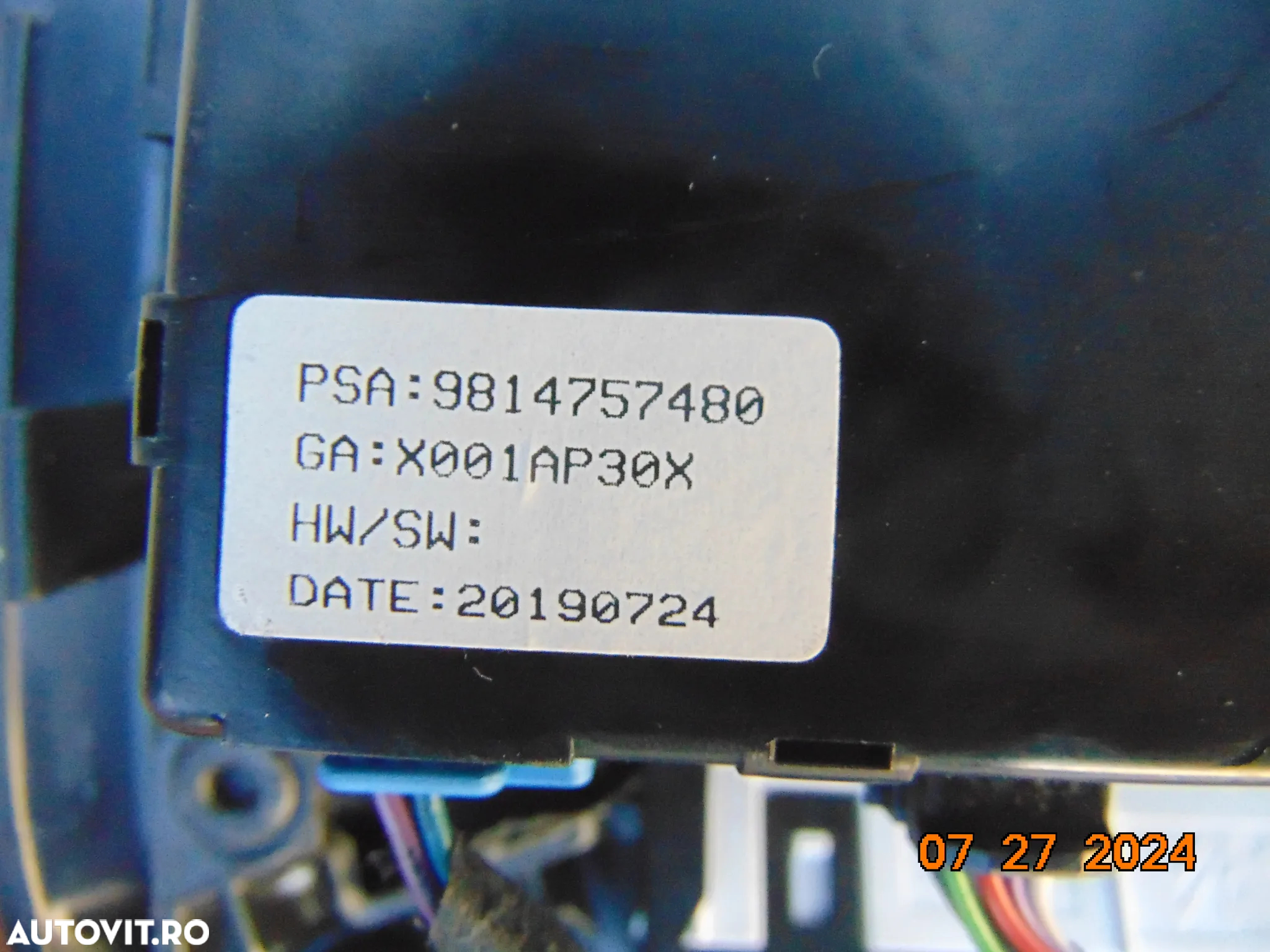 Plafoniera Peugeot 208 dupa 2019 308 508 2008 3008 cod 9814757480 citroen c3 opel crossland 9825205380 - 4