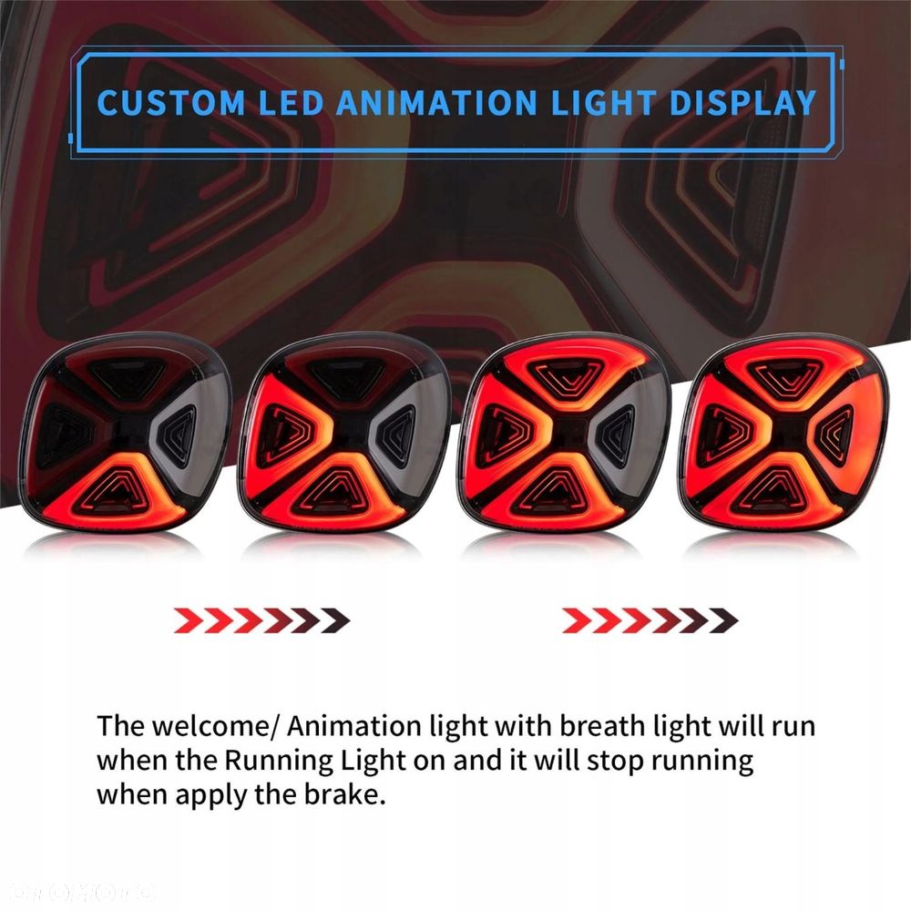 lampy tylne kpl full led neon diodowe tuning smart fortwo iii 3 w 453 14-19 - 5