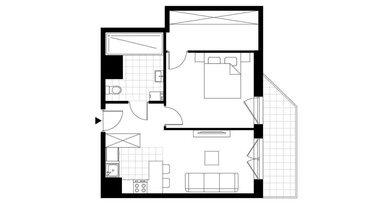 2-pokojowe mieszkanie 46m2 + balkon Bez Prowizji - Pełny obrazek: 4/8