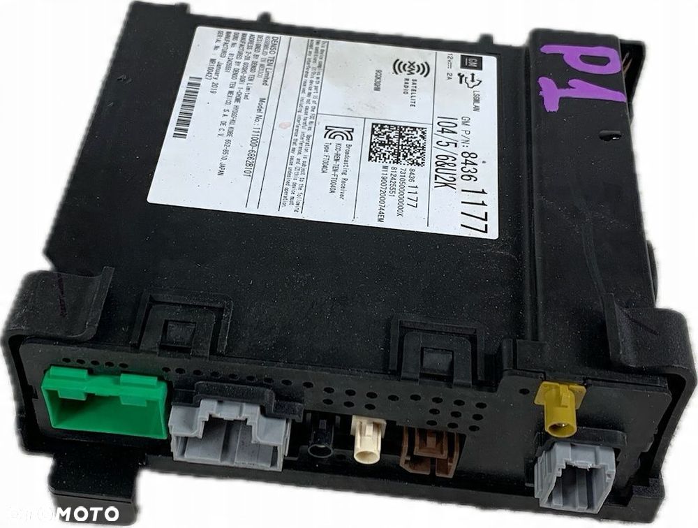 P1 CHEVROLET TRAVERSE II 2017 - MODUŁ RADIO TUNER 84361177 - 7