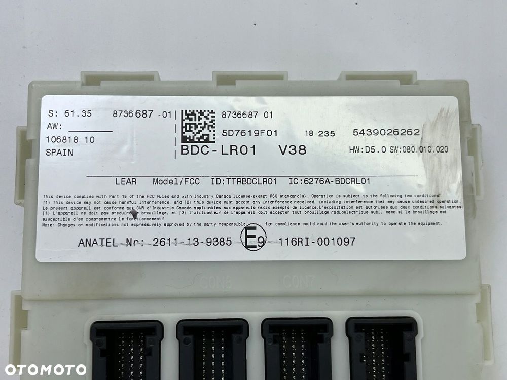 MODUŁ STEROWNIK BDC BMW X1 F48 8736687 - 2