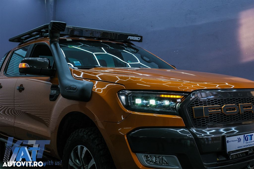 Faruri LED Light Bar Dynamic Ford Ranger Raptor (2015-2020) Semnal Dinamic Matrix Projector - 7