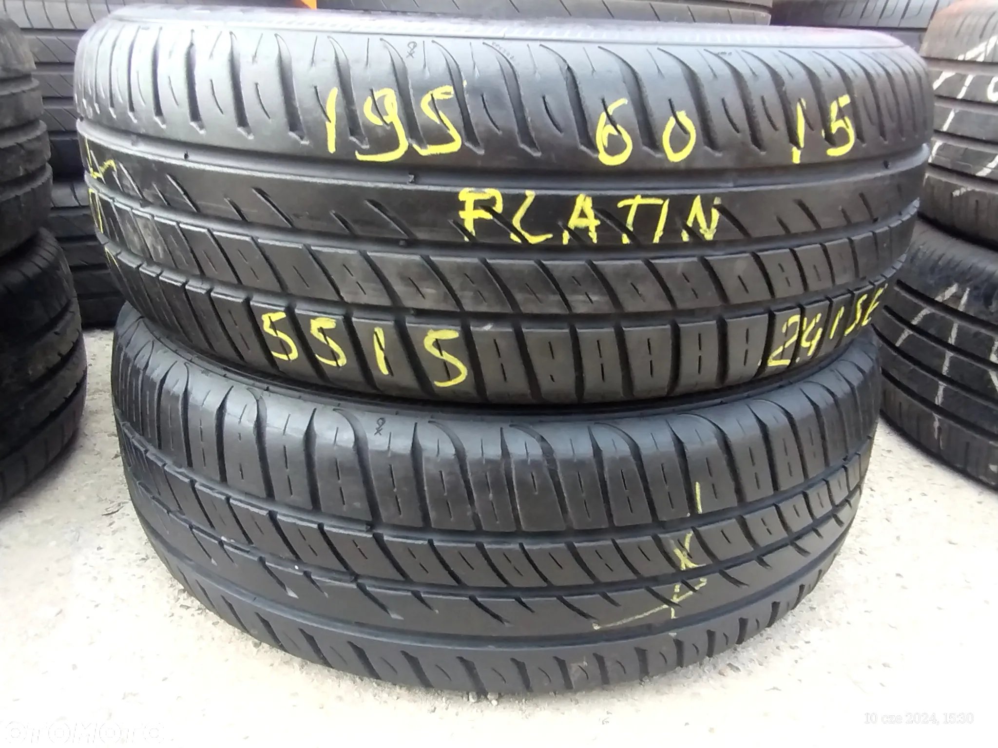 195/60R15 Opony Letnie Lato 4x APOLLO ALNAC 4G 2x PLATIN RP310 Diamant Legnica ALU-RAD 5,5mm jak 185/65 - 10