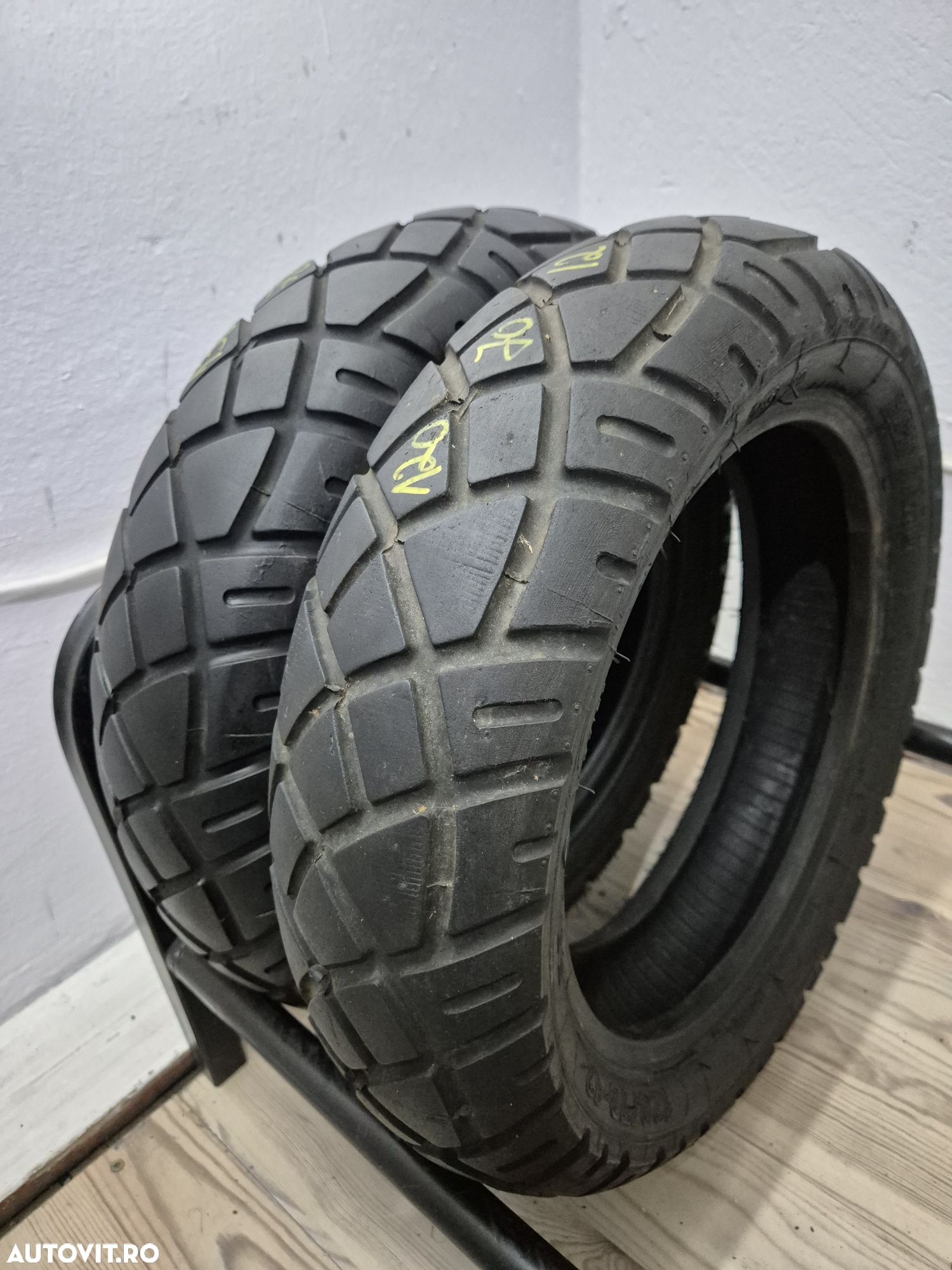 Set anvelope 120 70 12 cu 130 70 12 Heidenau k58 - 1