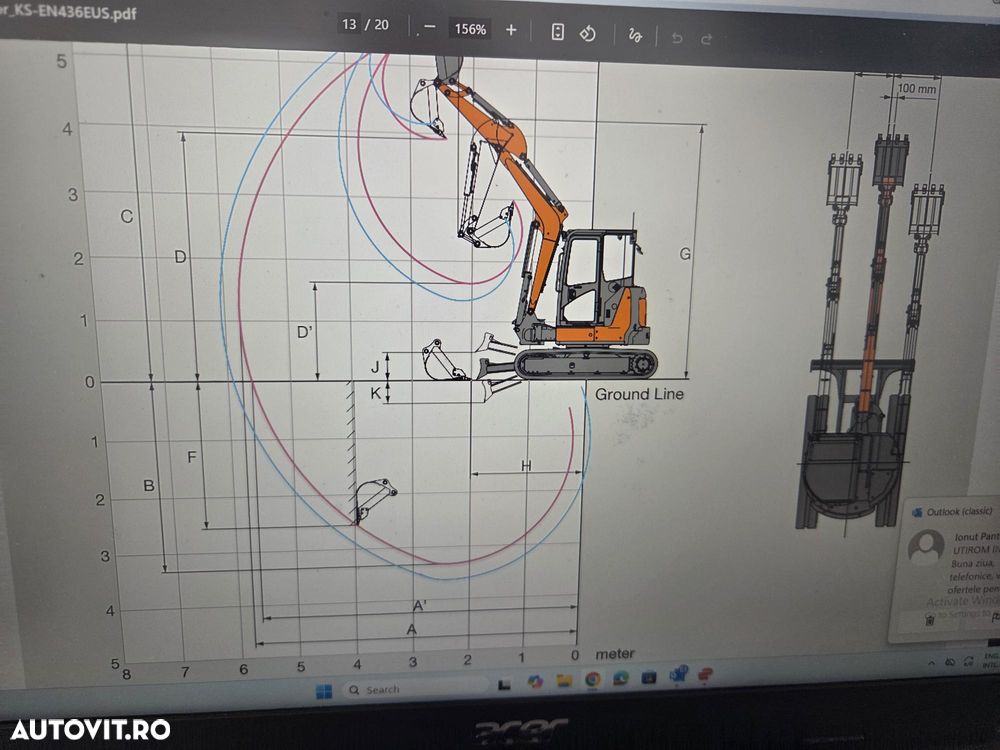 Hitachi ZX48U-6, 2023, 2.658t, 5 TONE, CUPLA RAPIDA+3 CUPE NOI, inst picon pe brate, lama nivelare, ad sapare 4m, ridica 3t, latime 2m, antifurt, aer cond, produs in JAPONIA, posibilitate leasing 4 ani, PROMOTIE 39.500 EUR+tva - 35