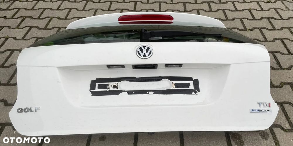 VW Golf VI 6 1K9 kombi klapa bagażnika tył tylna biała - 2