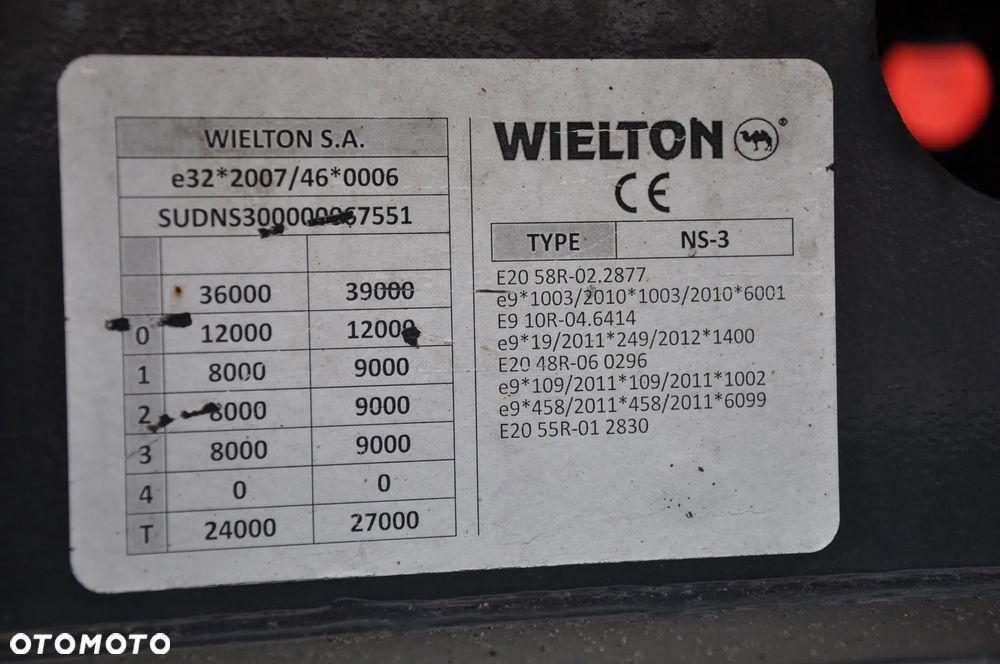 Wielton FIRANKA STANDARD PODNOSZONY DACH 4 WYSOKOŚCI - 15