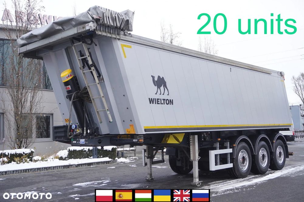 Wielton NW-3 / waga 6,2 t / poj. 38m3 / elek. dach / Teflon / 20 naczep r.2022 - 1