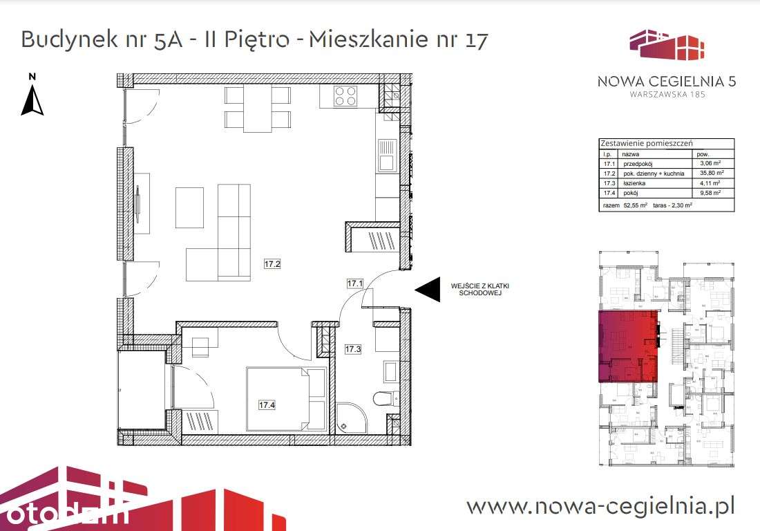 LIPIEC 2025 - 2 pokoje, 52,38 m2 + balkon