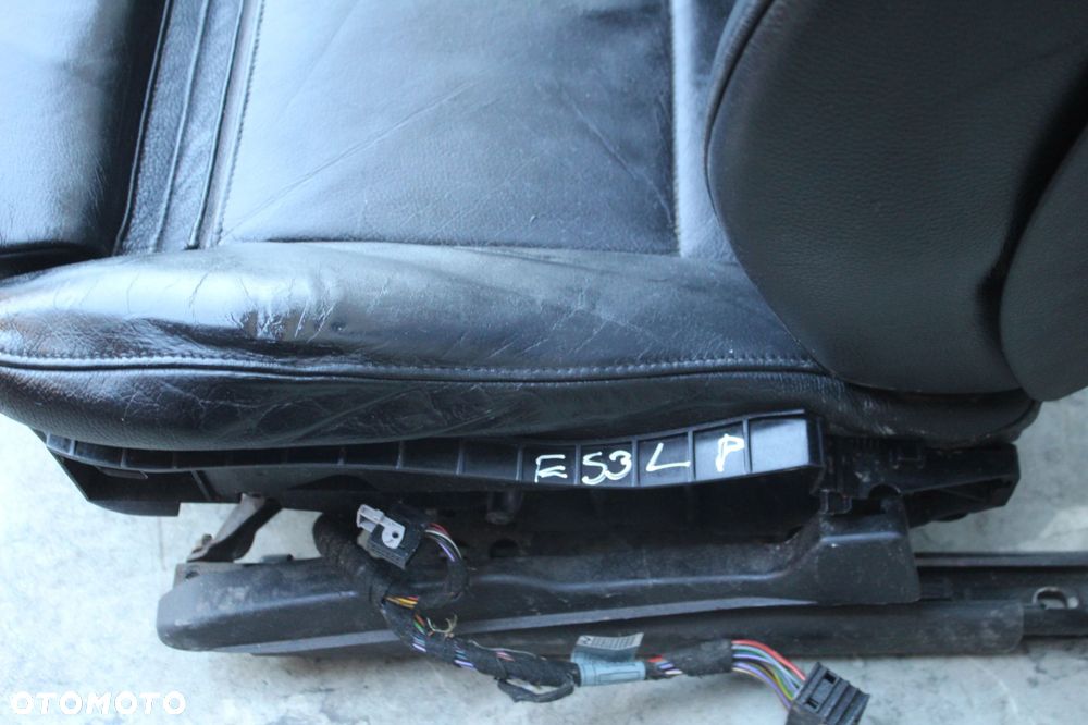 FOTEL LEWY PRZEDNI SPORT PRZÓD CZARNA SKÓRA BMW X5 E53 - 5