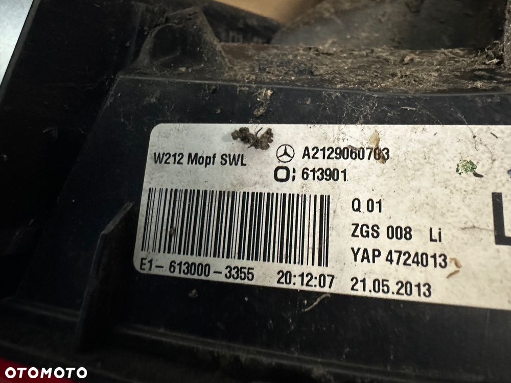 MERCEDES E 212 sedan  lampa tylna  led lift lewa prawa - 5