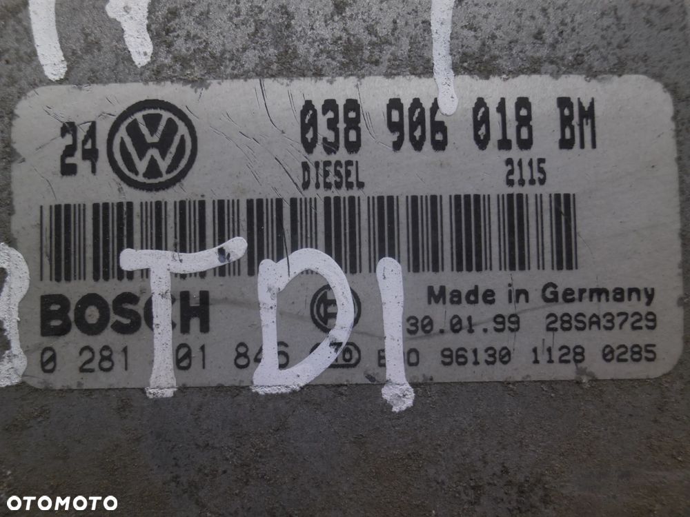 VW GOLF IV 97-06 1.9 TDI KOMPUTER SILNIKA 038906018BM 0281001846 POSIADAM 2 SZT - 4