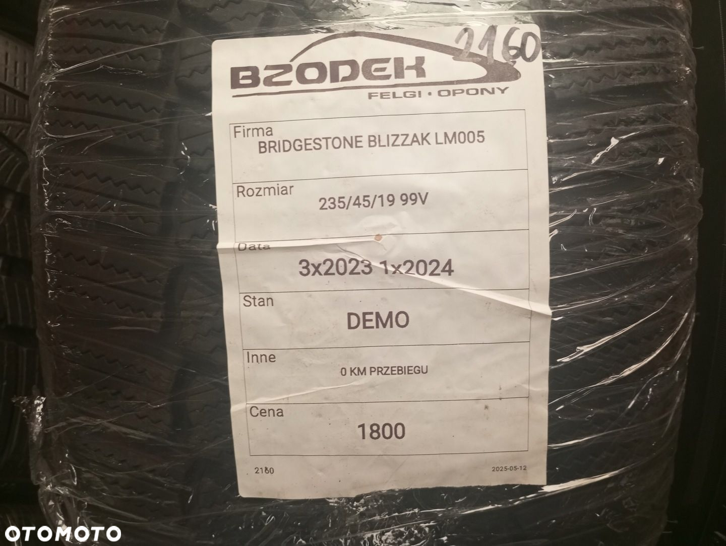 Opony zimowe Bridgestone Blizzak LM005 4x 235/45/19 99 V ZIMA 4szt - 4