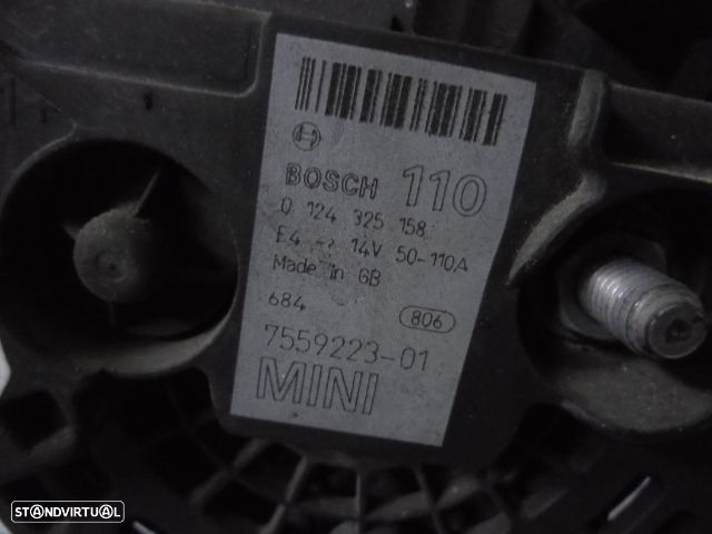 Alternador 0124325158 755922301 MINI COOPER 1 R50  FASE 2 2006 1.6I 115CV 3P VERDE BOSCH - 5
