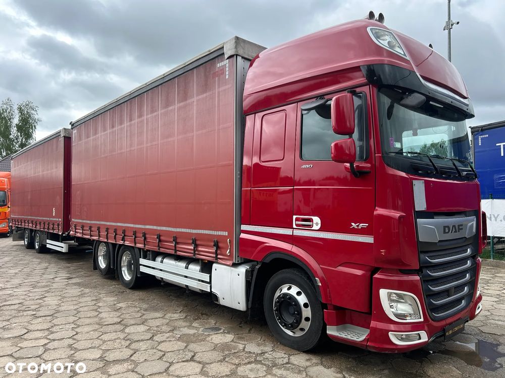 DAF XF 106 480 RETARDER / ZESTAW TANDEM / ALUFELGI / KONTRAKT SERWISOWY / 3 OŚ PODNOSZONA BLIŹNIAK / DAF + PRZYCZEPA / ZABUDOWY REDOS PODNOSZONY DACH / OSIE SAF / ŚWIATŁA LED / 2019 ROK !! - 3