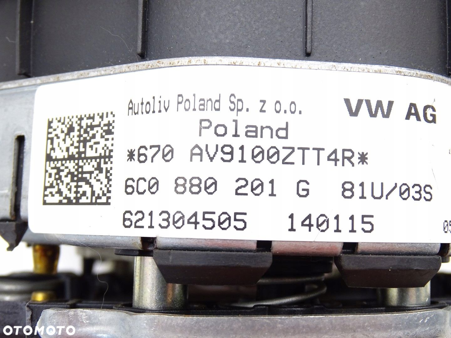 PODUSZKA KIEROWCY VW SCIROCCO III LIFT 6C0880201G - 5