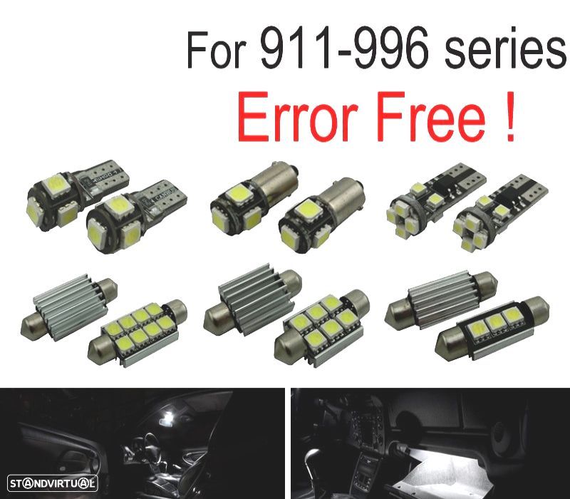 KIT COMPLETO 10 LAMPADAS LED INTERIOR PARA PORSCHE 911 996 CARRERA S TURBO 4S 98-05 - 1