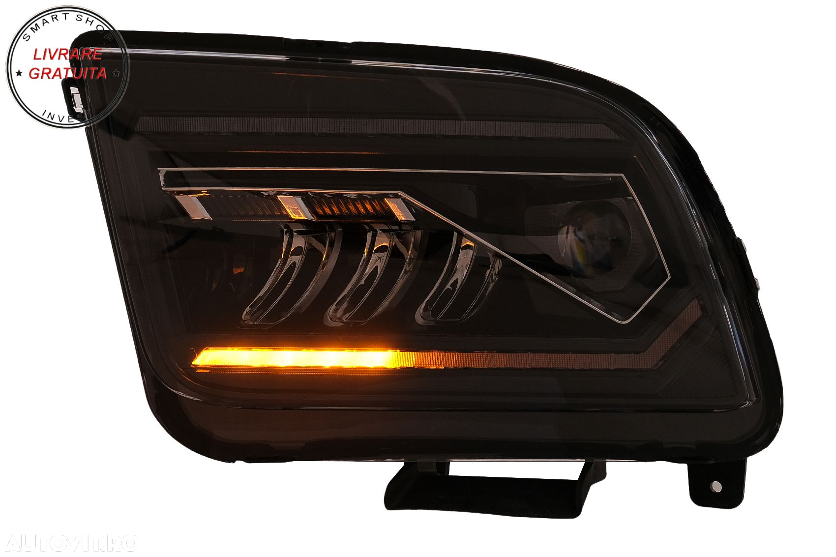 Faruri Full LED Ford Mustang V Pre-Facelift (2005-2009) Negru cu Semnal Dinamic Se- livrare gratuita - 8