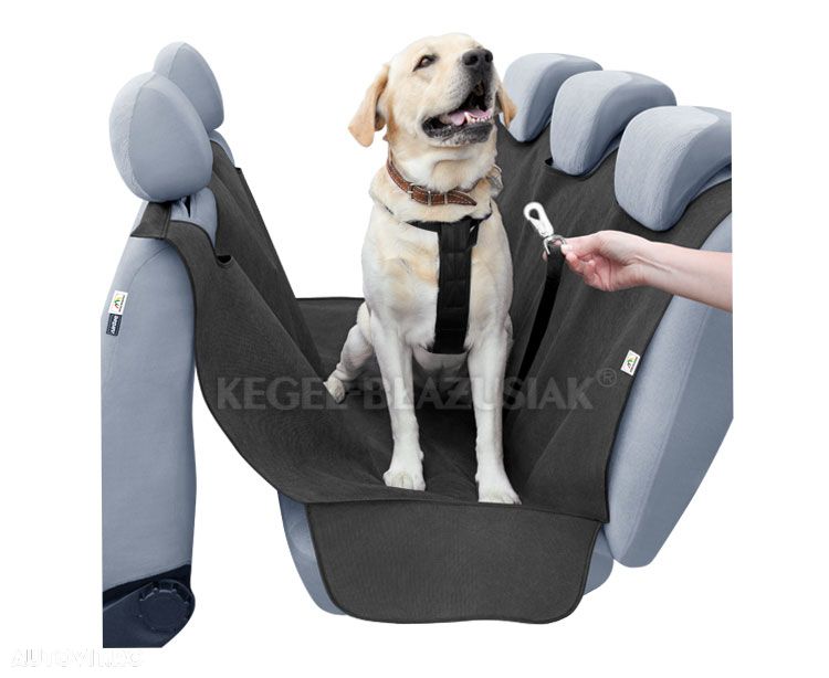 Husa auto protectie caini si pisici husa protectie bancheta ALEX L 127x165cm cu orificiu pentru centura de siguranta a animalului - 3