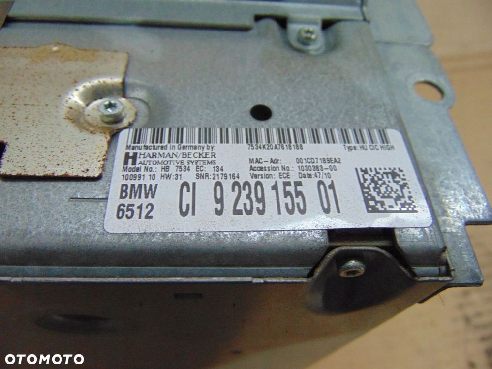 RADIO CZYTNIK NAVI NAWIGACJA HARMAN BMW F10 F11 923915501 - 2