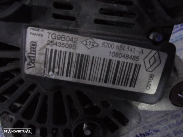 Alternador 8200654541A 2543509B RENAULT CLIO 3 FASE 1 2008 1.2I ETH 75CV 5P CINZENTO VALEO RENAULT TWINGO 2 FASE 1 2008 1.2I 75CV 3P PRETO VALEO - 4