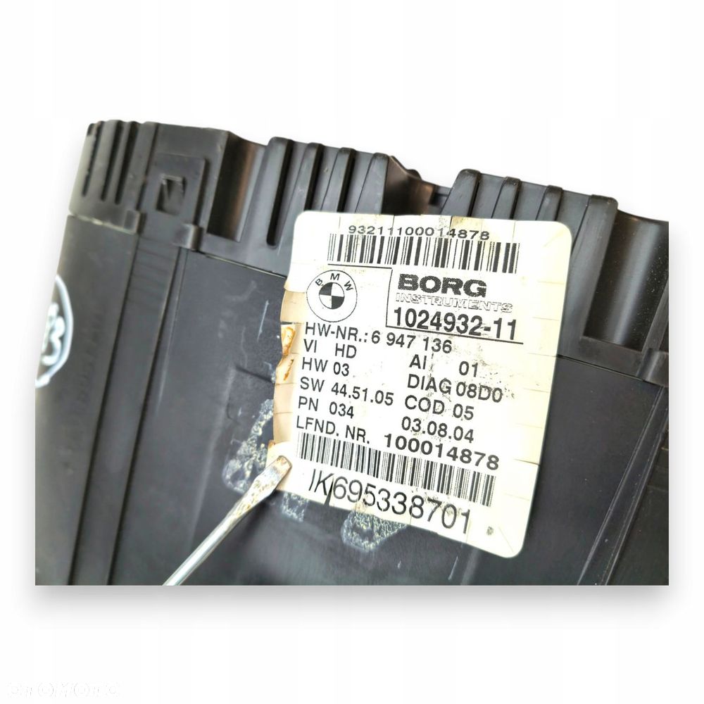LICZNIK ZEGARY 6947136 BMW E81 E87 2.0 D Diesel 176 529km europa - 2