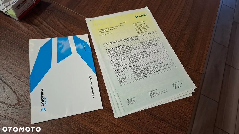 Gniotpol G4080 / Tandem 7,70m / Dmc 11000 kg / Przejazdowa / Podnoszony dach / - 38