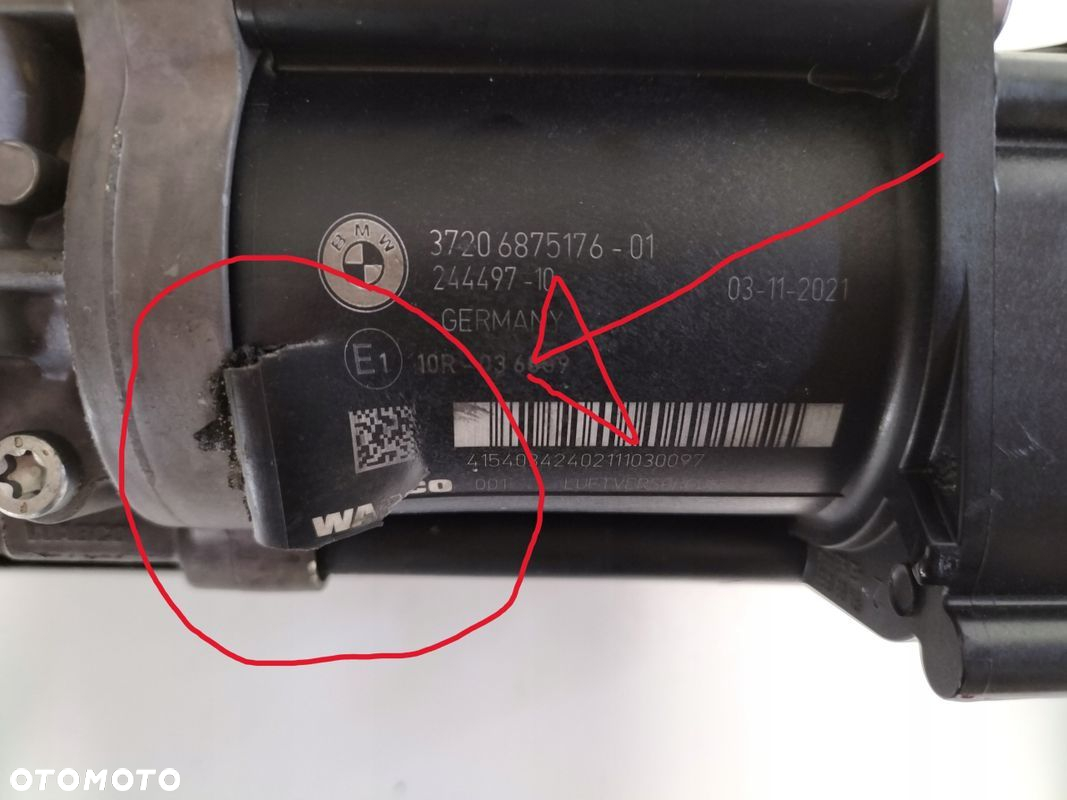 KOMPRESOR POMPA ZAWIESZENIA BMW F07 F10 F11 6875176 - 2