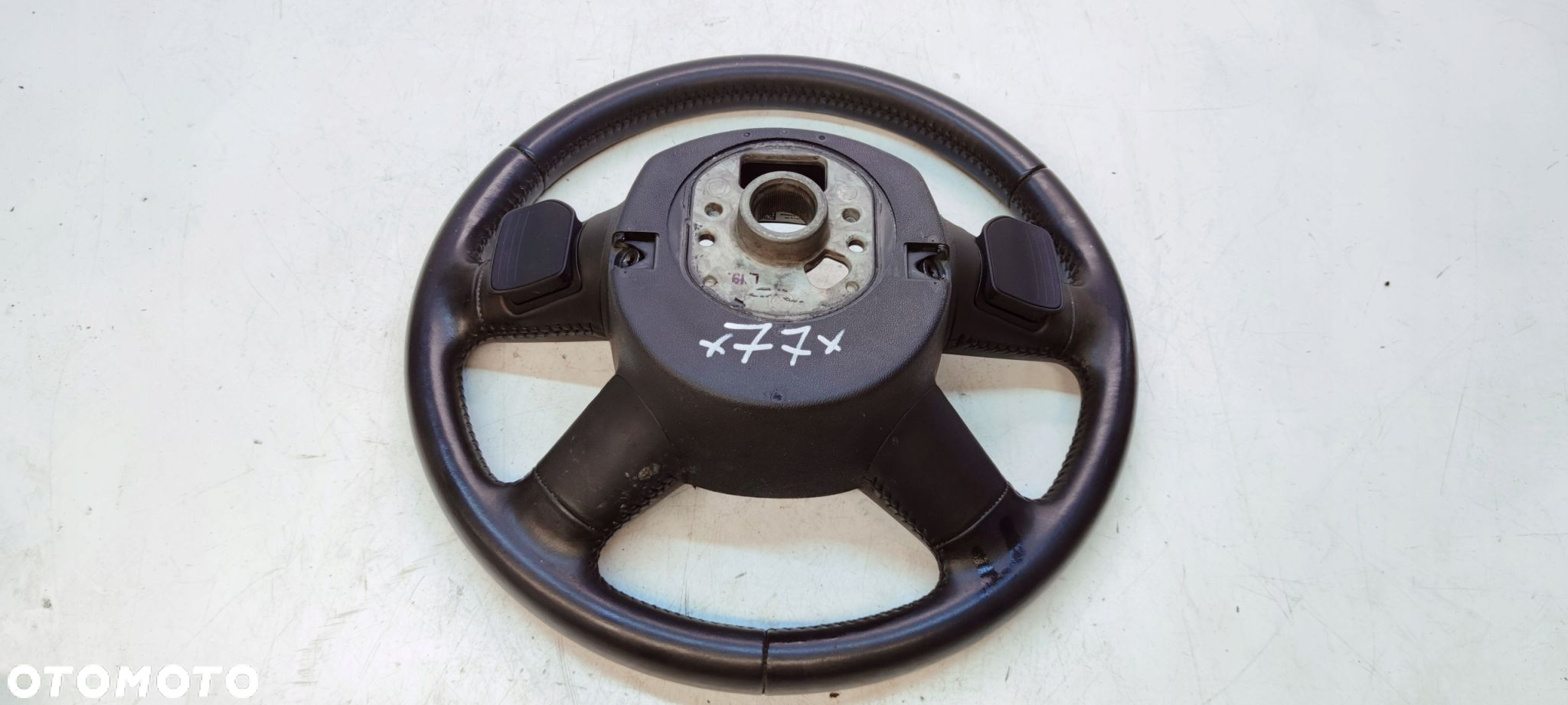 KIEROWNICA SKÓRA MULTIFUNKCJA ŁOPATKI AUDI A4 A6 C6 A8 4F0419091AK 1KT *77* - 9