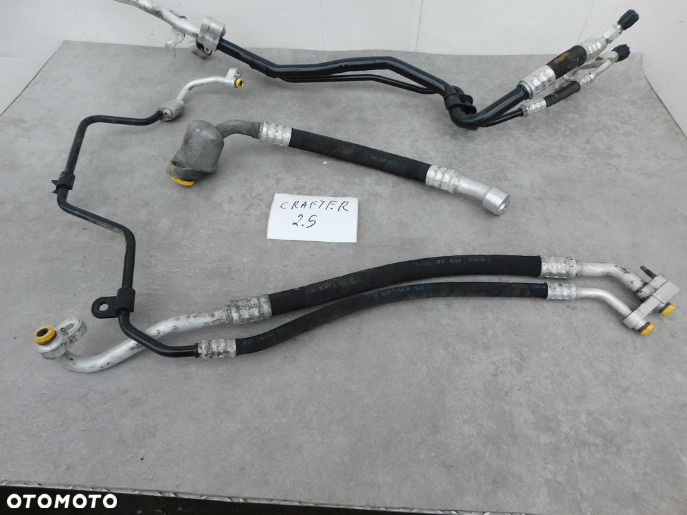 VW Crafter 2.5 TDI rurka rurki przewody klimatyzacji komplet OEM - 2