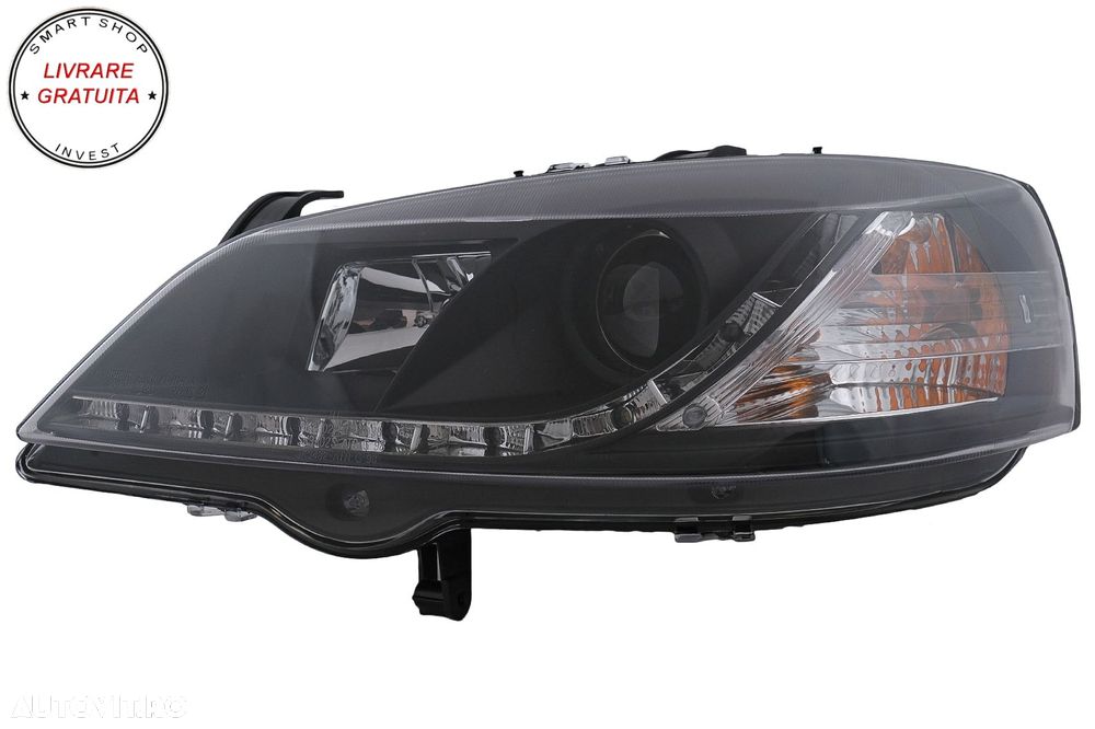 Faruri LED DRL Opel Astra G (09.1997-02.2004) Negru- livrare gratuita - 10
