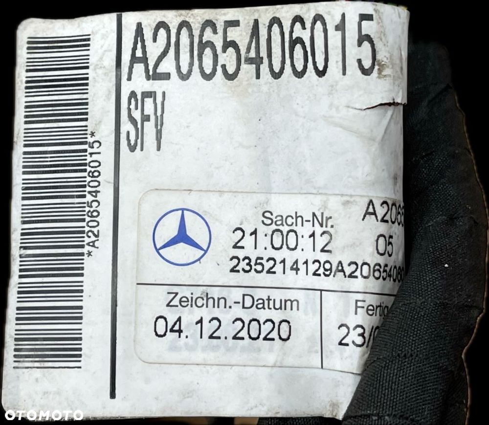 MERCEDES C-KLASA 206 W206 WIĄZKA PDC ZDERZAKA PRZÓD A2065406015 - 2