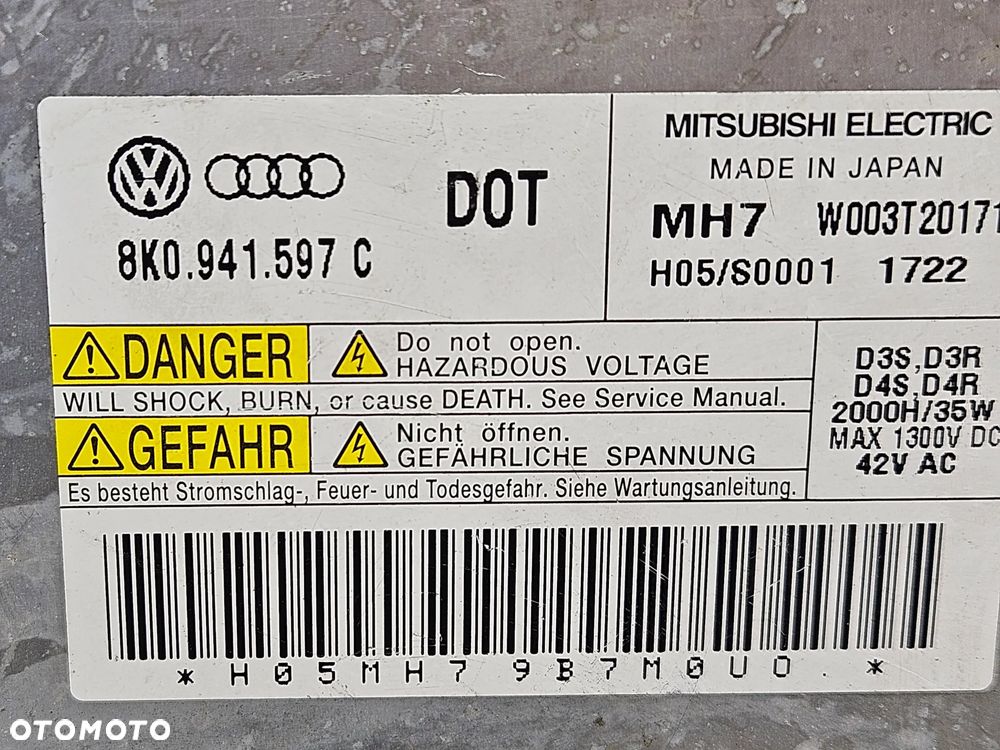 VW TOUAREG 7P AUDI Q7 10-18R MODUL LAMPY XENON PRZETWORNICA 8K0941597C 8K0941597 C - 3
