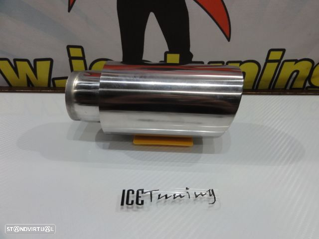 Ponteiras De Escape Redonda 88mm X 195MM 100% Inox - 12