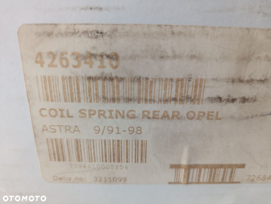 Sprężyny zawieszeni OPEL ASTRA TYŁ 426.3410 LESJOFORS  Para KOMPLET-oś - 7