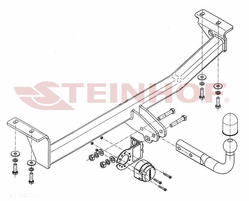 Hak Holowniczy + WIĄZKA 7PIN do Toyota Yaris Verso od 1999 do 2006 - 2