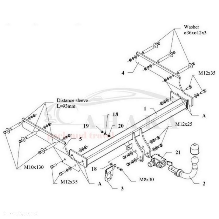Hak Holowniczy Automat Do Ford Mondeo Turnier Kombi 2001-2007 - 3