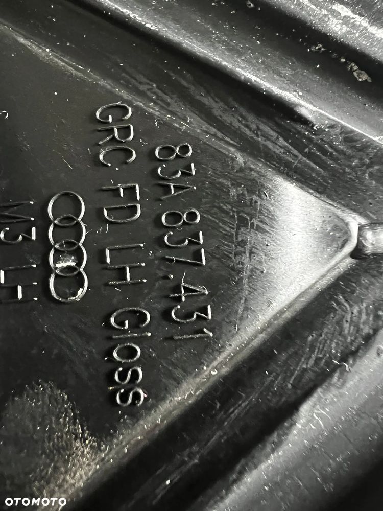 USZCZELKA SZYBY RAMKI DRZWI LISTWA ZGARNIAJĄCA LEWY LEWA PRZÓD AUDI Q3 83A  LEWY PRZÓD LEWA PRZEDNIA CHROM 83A837431 83A837475 - 3