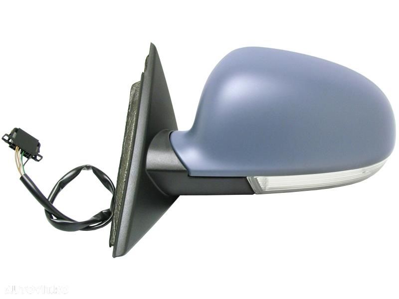 Oglinda exterioara VW Passat (B5), 2003-01.2005, stanga/dreapta, reglare electrica; carcasa grunduita; incalzit; sticla asferica; geam cromat; cu Lucas, - 1