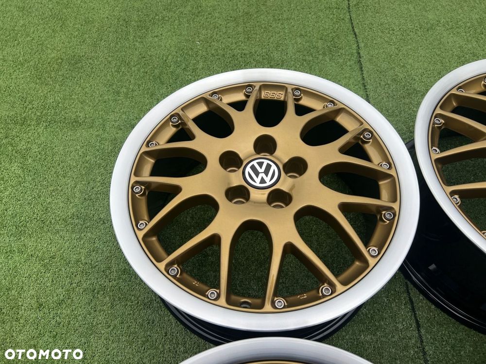 KOMPLET FELG FELGI ALU VW VOLKSWAGEN GOLF POLO 5X100 BBS 16 ORYGINALNE - 6
